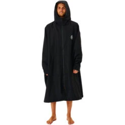 Rip Curl Surf Series Hooded Changing Robe / Poncho -Mystic || Rip Curl || GILL Shop 202320Rip20Curl20Mens20Surf20Series20Hooded20Changing20Robe20Poncho20005MTO20 20Black20front.700x700