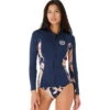 Rip Curl Womens Dawn Patrol 1.5mm Front Zip Wetsuit Jacket -Mystic || Rip Curl || GILL Shop 202320Rip20Curl20Womens20Dawn20Patrol20Long20Sleeve20Wetsuit20Jacket20WVE8BW2020Navy2020Peach20Main.700x700