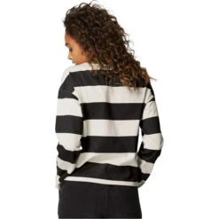 Mystic Womens The Stripe Tee -Mystic || Rip Curl || GILL Shop 41736 202220Mystic20Womens20The20Stripe20Tee2035105.23007020 20Black20Model20Back.700x700