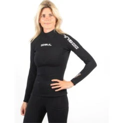 GUL Womens Code Zero 1mm Thermo Top -Mystic || Rip Curl || GILL Shop 42967 202320Gul20Womens20Code20Zero201mm20Thermo20Top20AC0112C22020 20Black20Close20Up20New20Side.700x700