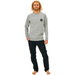 Rip Curl Mens Wetsuit Icon Crew Fleece Jumper -Mystic || Rip Curl || GILL Shop 44720 202320Rip20Curl20Mens20Wetsuit20Icon20Crew20Fleece20Jumper20CFEHN920 20Grey20Marle204.700x700