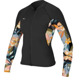 ONeill O'Neill Womens Bahia 1/0.5mm Full Zip Wetsuit Jacket