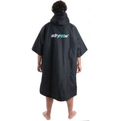 Dryrobe Advance Short Sleeve Changing Robe 10 Dryrobe Advance Short Sleeve Changing Robe -Mystic || Rip Curl || GILL Shop Dryrobe Advance Short Sleeve Premium Outdoor Change Robe DR100 Black Blue Back.700x700