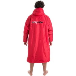 Dryrobe Advance Long Sleeve Change Robe -Mystic || Rip Curl || GILL Shop Dryrobe LS Red Grey Back.700x700